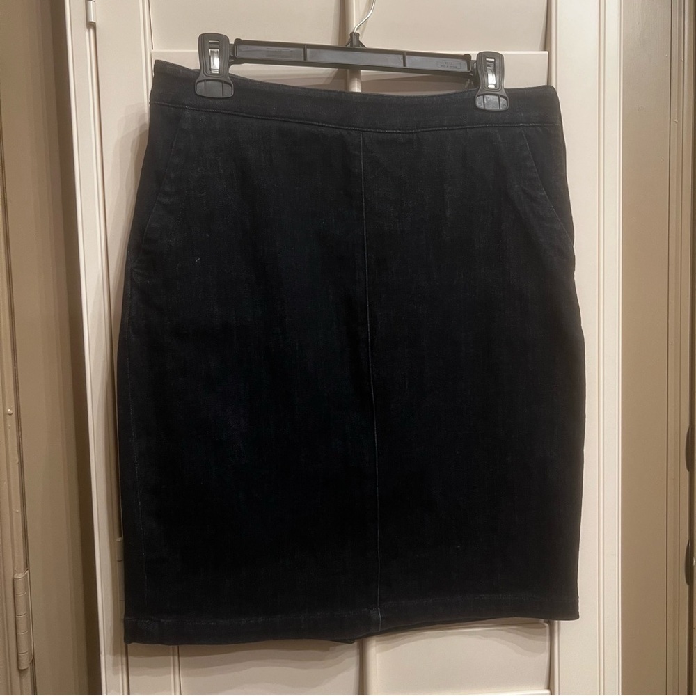 Denim pencil skirt
